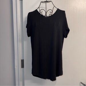 Witchery Black Short-Sleeve Tunic Top